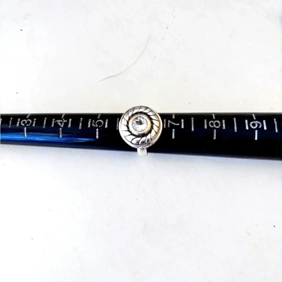 Brighton 1980s Brighton Sayan 925 Sterling Cable Around Cz Statement Ring…Sz 6 - Picture 7 of 8